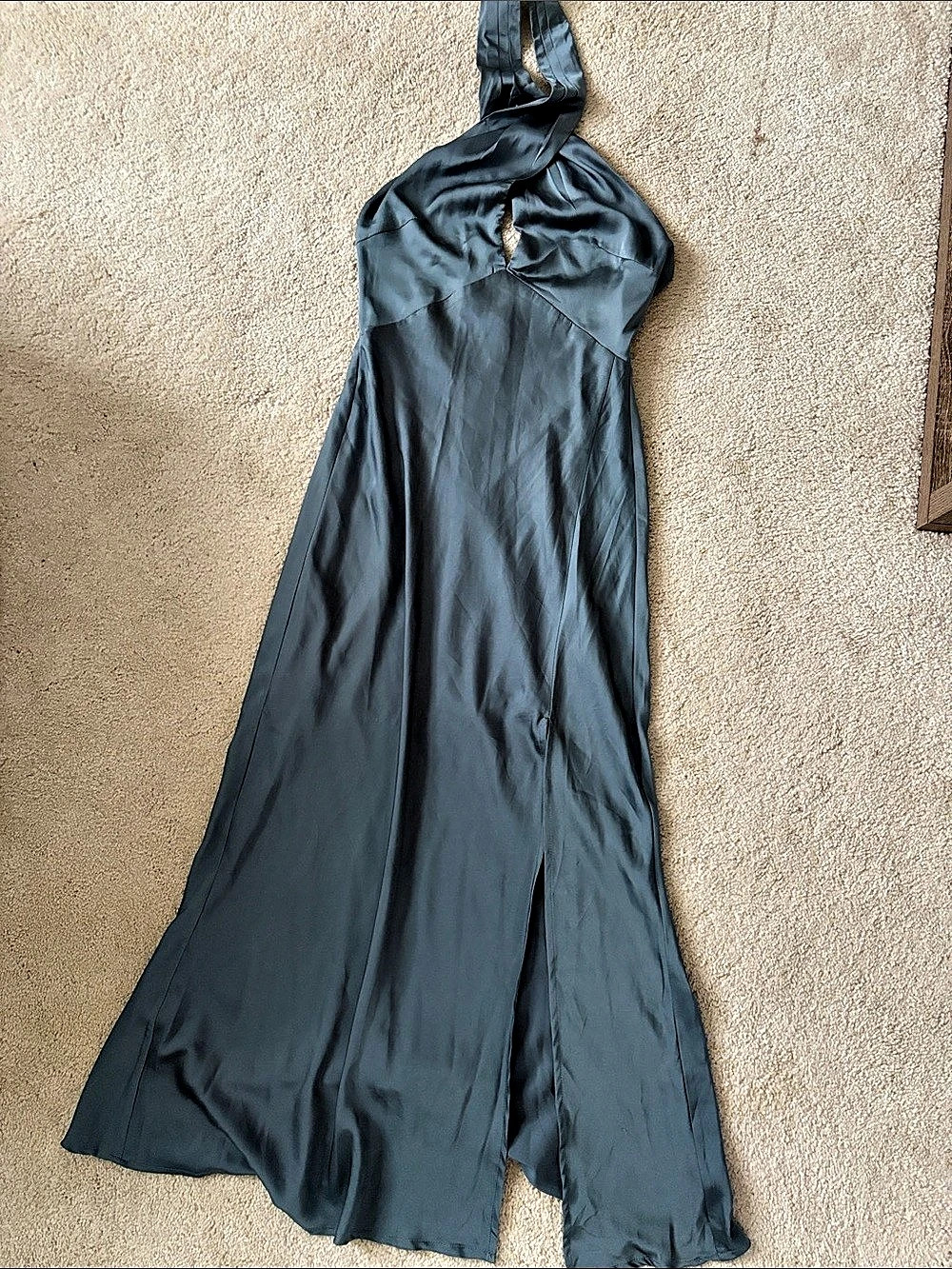 ASTR Halter Maxi Dress in blue Small